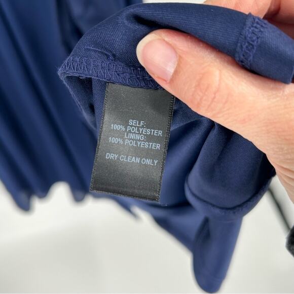 NWT Lulu's Heavenly Hues Maxi Dress Navy Blue Size M High Leg Slit Party Wedding - Picture 12 of 12